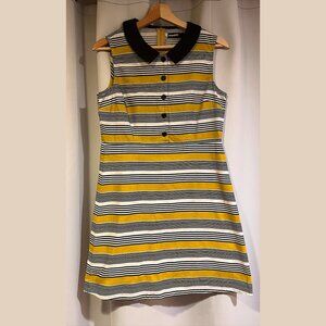 Dangerfield Retro Mini Striped Shift Dress Size 10